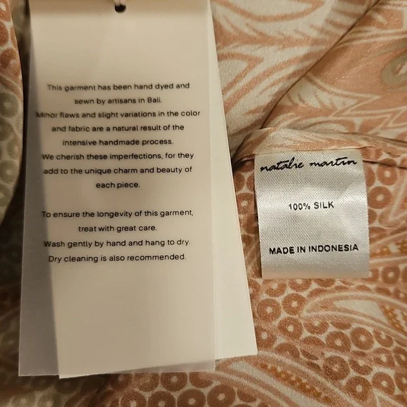 💕NATALIE MARTIN💕 Sophie Dress ~ Jungle Print Clay 100% Silk Large L NWT - Picture 16 of 16